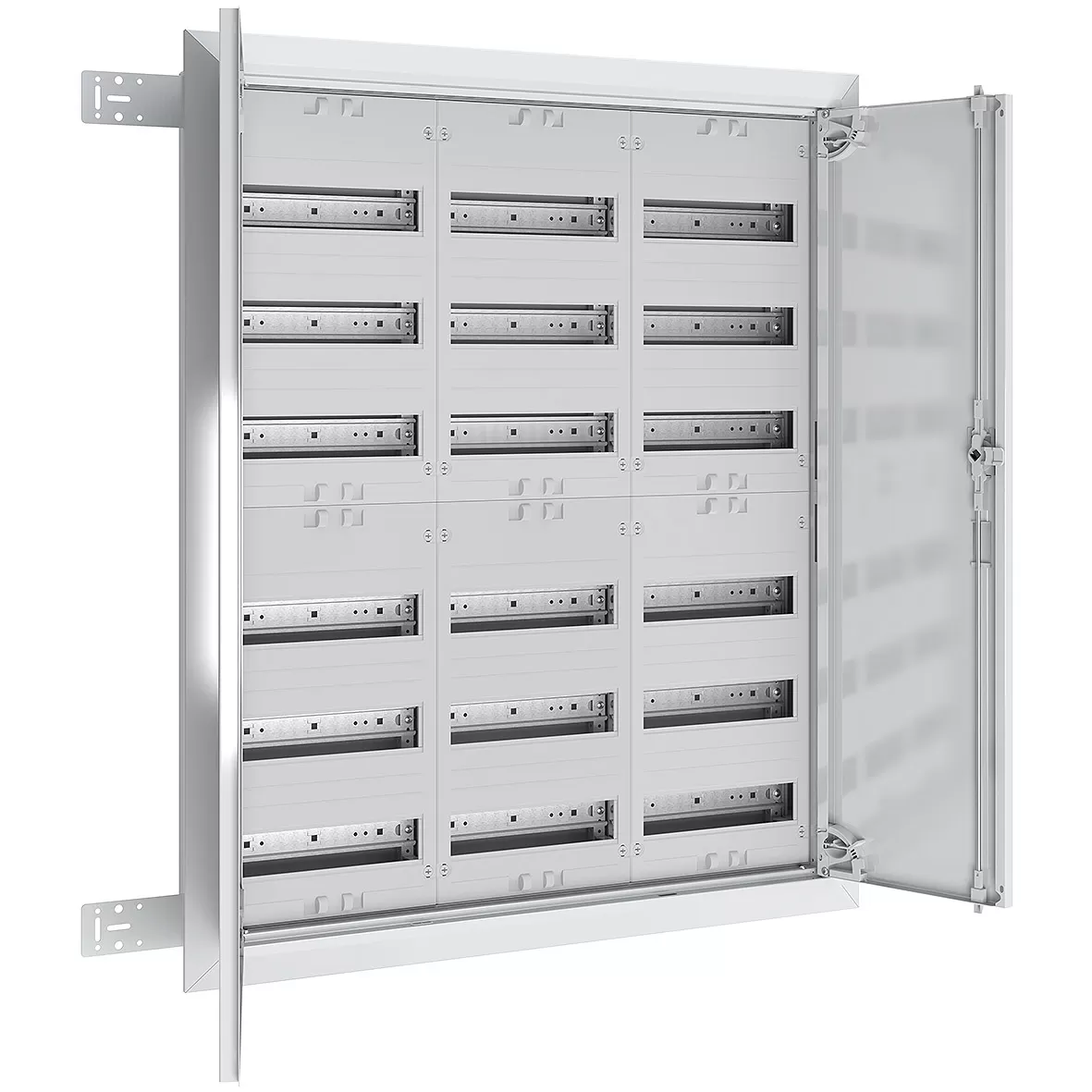 ABN Flachverteiler UP/HW,110 mm tief,IP 30,SK II,3x6-reihig, Komplettschrank für REG UK36