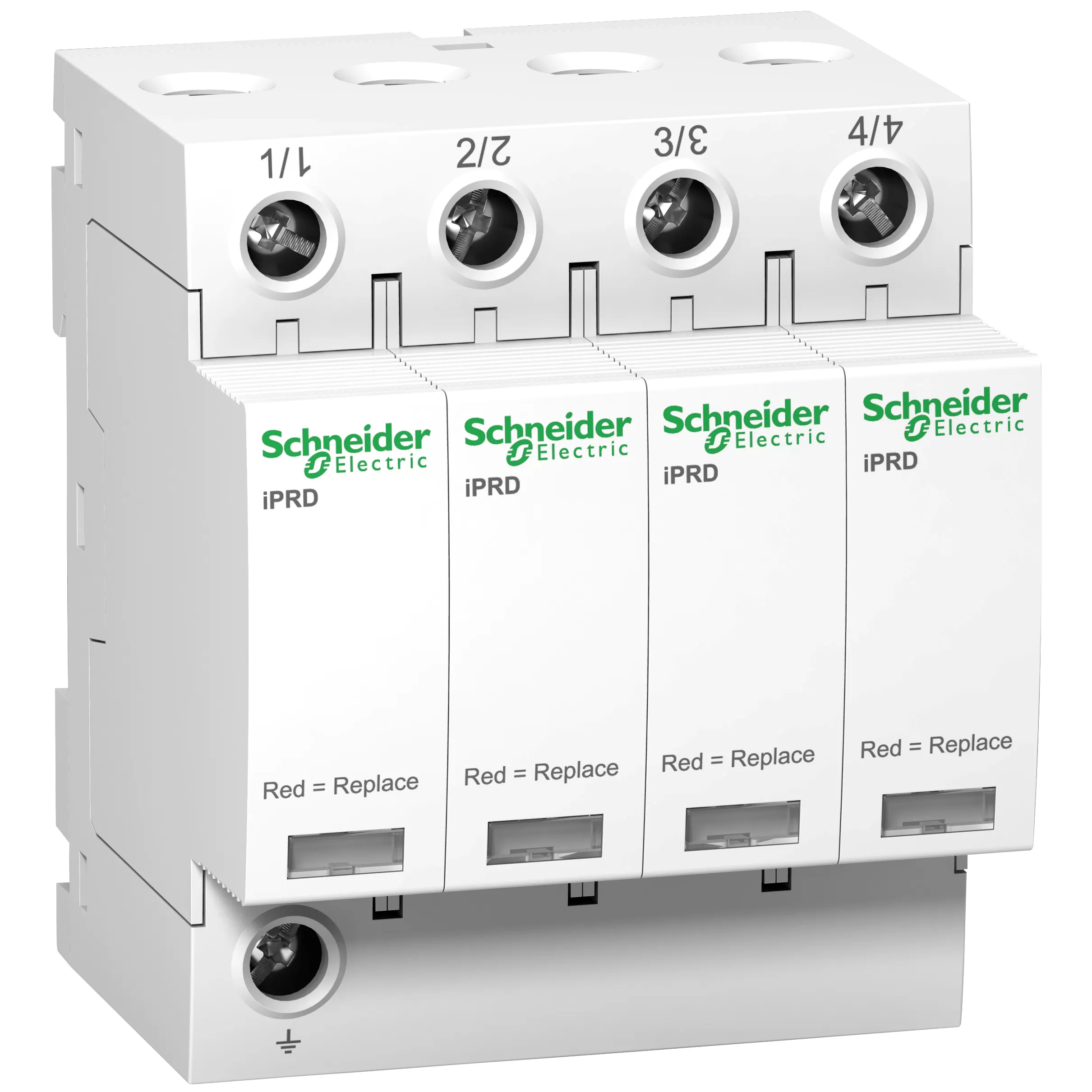 Schneider Electric Überspannungsabl. iPRD40, Typ 2, Steckbare Schutzmodule, 4P, Imax 40kA A9L40400