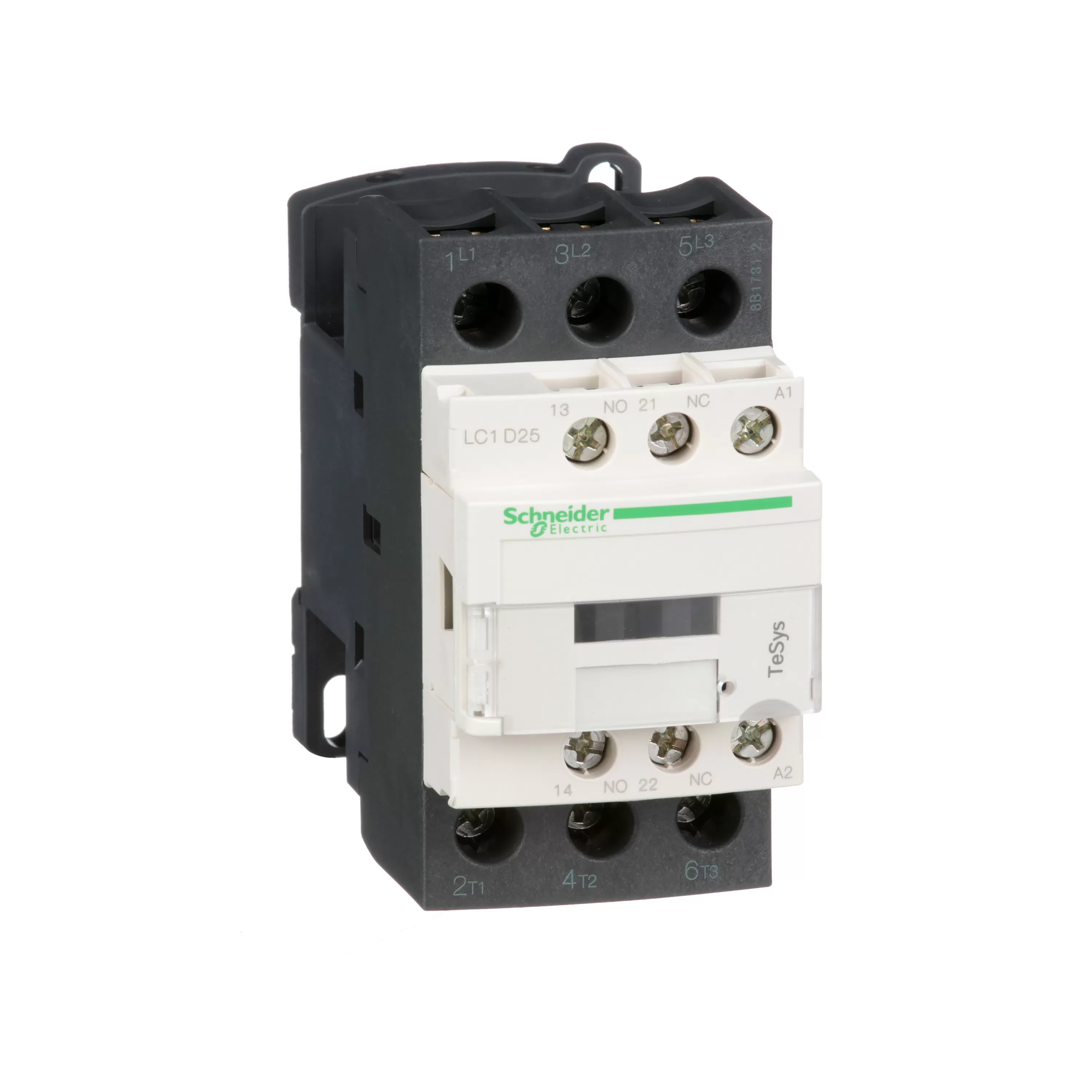 Schneider Electric Leistungsschütz LC1D 3p, +1S+1Ö, 11 kW, 25 A, 400 V AC3, Spule 24 V AC LC1D25B7