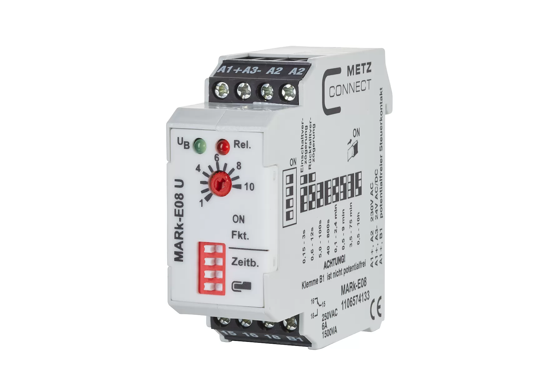 Metz Connect MARk-E08 U 230 V AC, 24 V AC/DC 1106574133