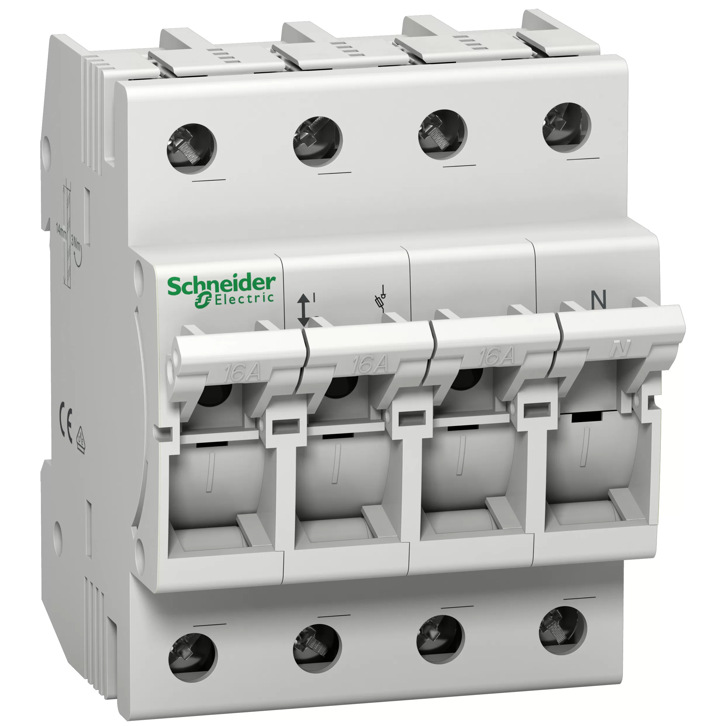 Schneider Electric Sicherungs-Lasttrennschalter D01, 3P+N, 10A MGN01710