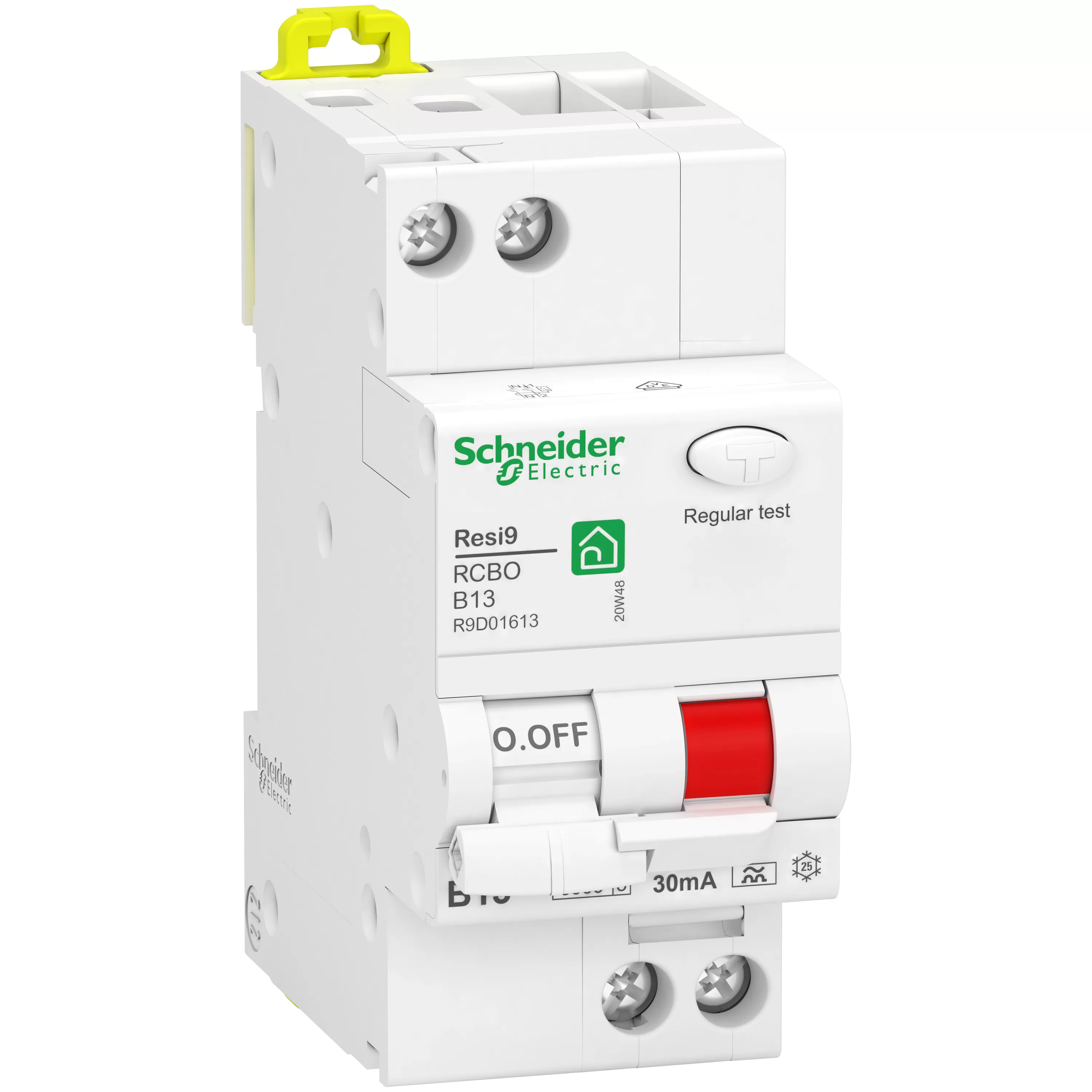 Schneider Electric FI/LS-Schalter Resi9 1P+N, 13A, B-Char., 30mA, Typ A, 6kA R9D01613