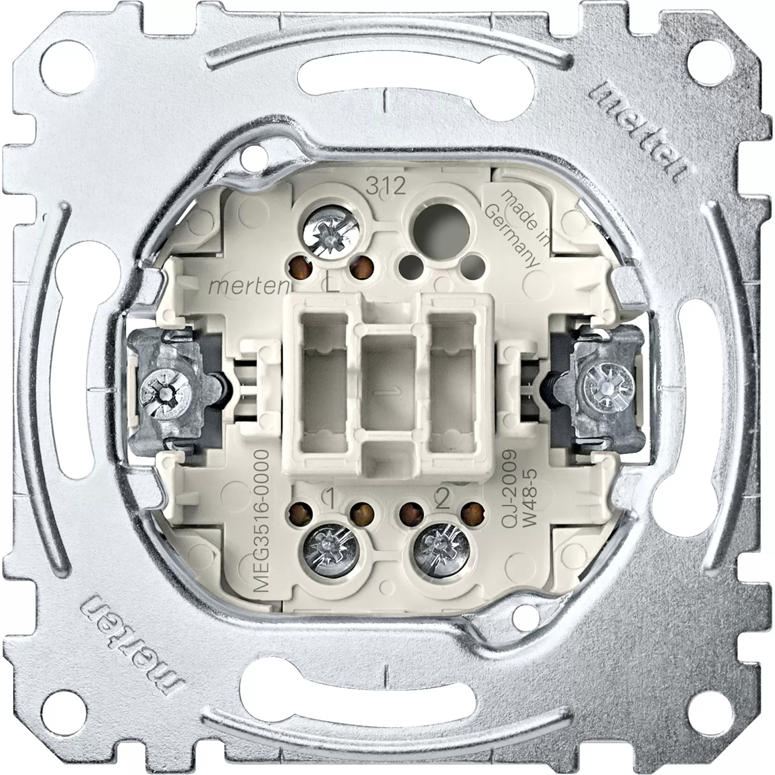 Merten Aus/Wechselschalter-Einsatz, 1-polig, 16 AX, AC 250 V, Schraub-Liftklemmen MEG3516-0000