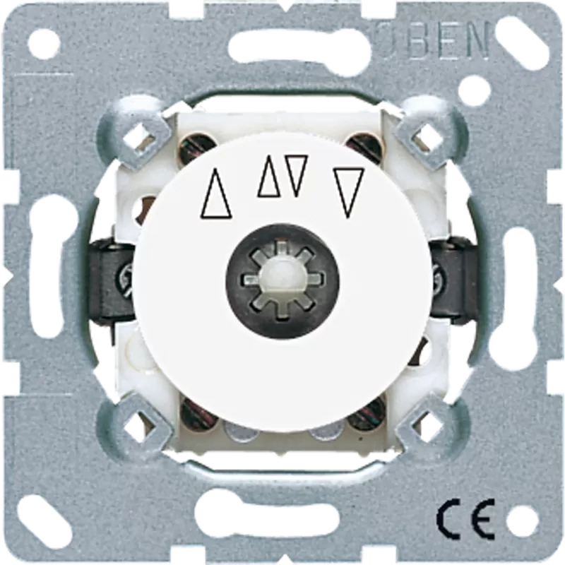 Jung Jalousie-Drehschalter Wendeschalter/-taster 1-pol. (1 Antrieb), 10 A 250 V ~, alpinweiß, UP 1234.10WW