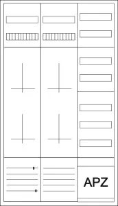 Eaton Zähler-Komplettschrank für 3-Punktbefestigung, ohne Bestückung 300869