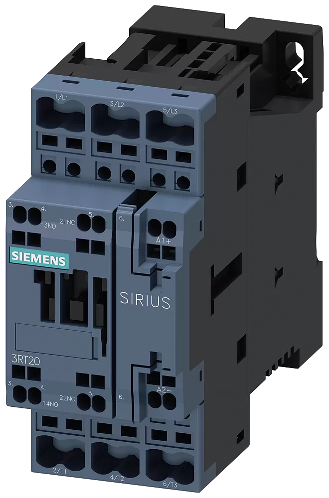 Siemens Schütz, AC-3e, 17 A/7,5 kW/400V, 3-polig, DC 24V, 1S+1Ö, Federzuganschluss 3RT20252BB40