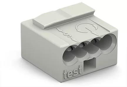 WAGO MICRO-Verbindungsdosenklemme;für eindrähtige Leiter;Ø max. 0,8 mm;lichtgrau 243-304