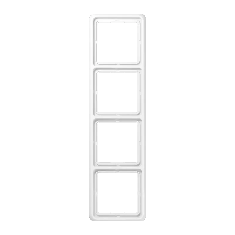 Jung Rahmen 4fach, senkrechte und waagerechte Montage, Thermoplast, CD 500, alpinweiß CD584WUWW