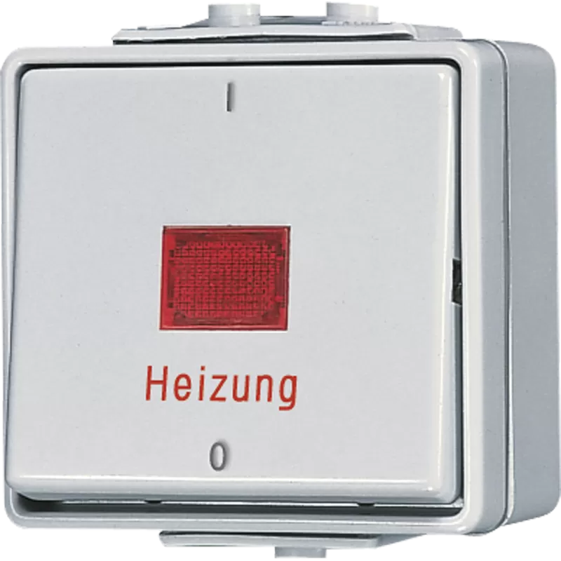 Jung Heizungsschalter, Aus 2-pol., 10 AX 250 V ~, IP 44, WG 600 602HW