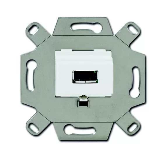 Busch-Jaeger 0261/12 | USB-Anschlussdose mit Schraubklemmen und Zugentlastung