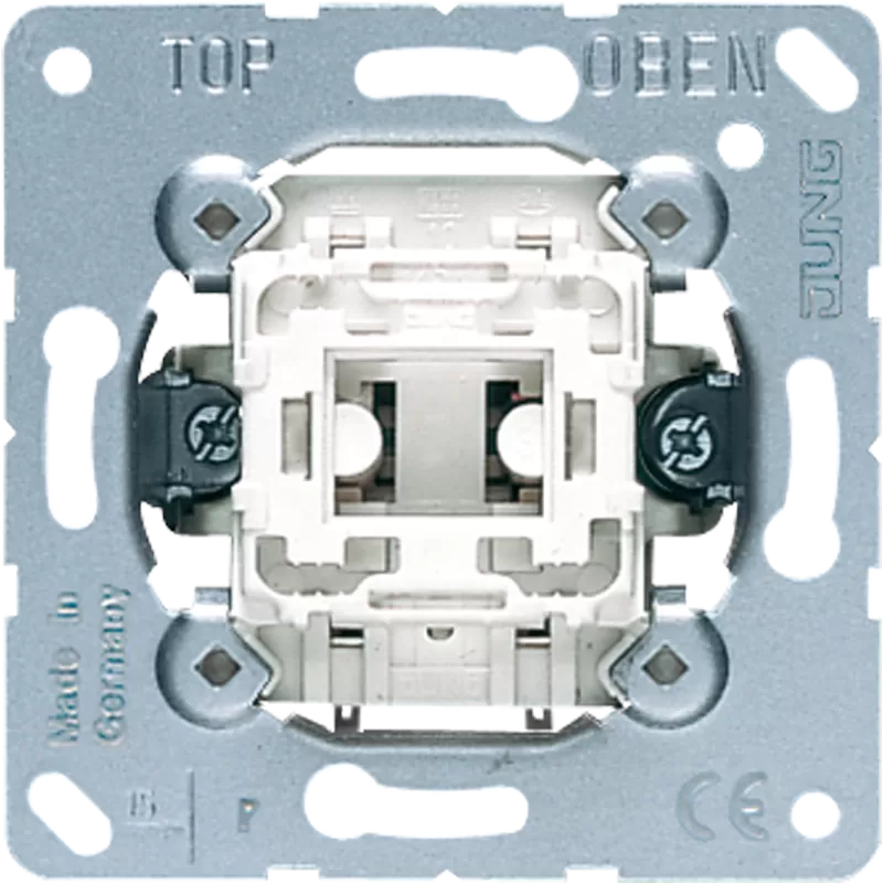 Jung Taster, 1-pol. Schließer mit separaten Meldekontakten für Lampen, 10 A 250 V ~ 534U