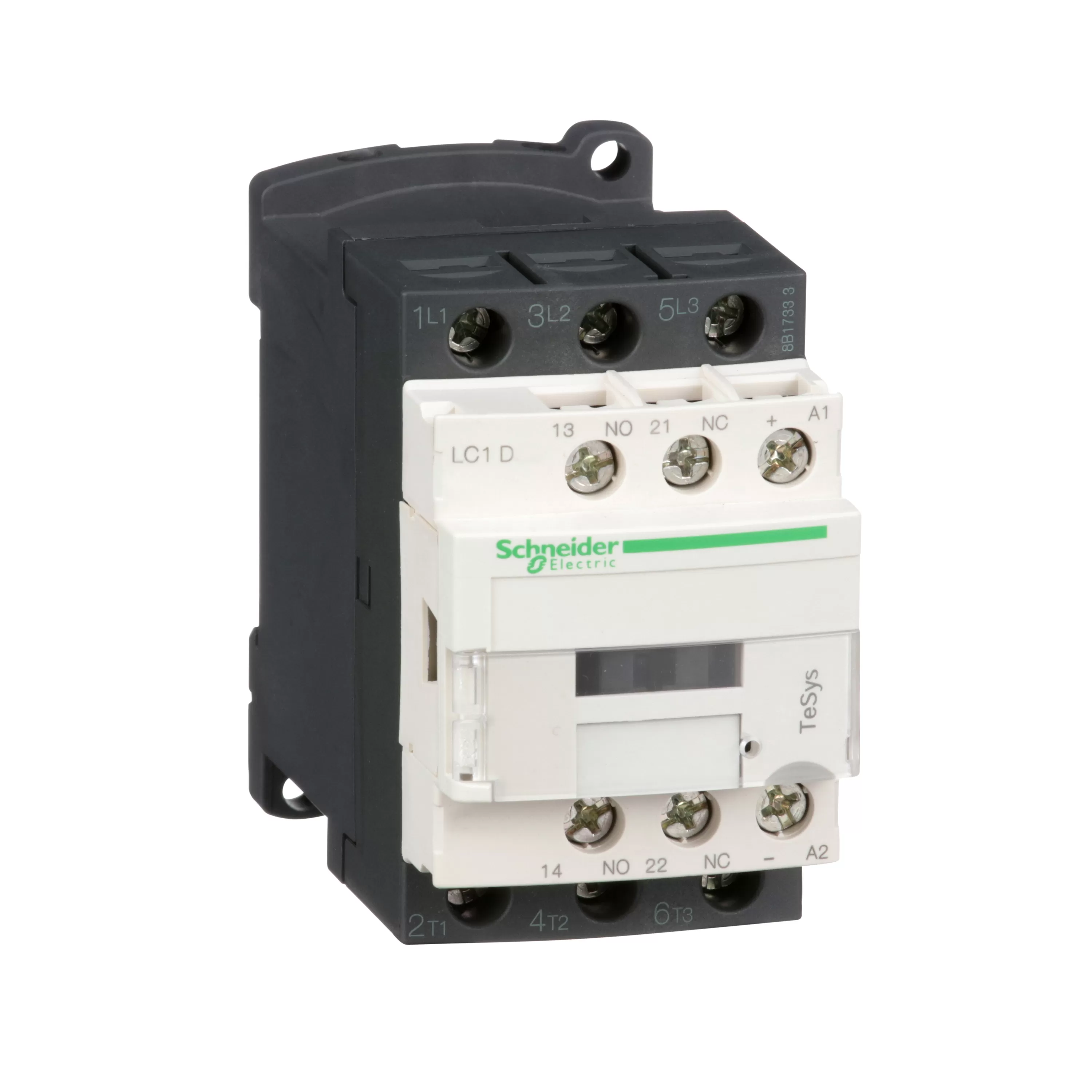 Schneider Electric Leistungsschütz LC1D 3p, +1S+1Ö, 7.5 kW, 18 A, 400 V AC3, Spule 24 V DC LC1D18BD