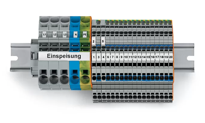 WAGO TOPJOB®S-Hauptverteiler-Set FI/LS;mit Betätigungsöffnung 821-123