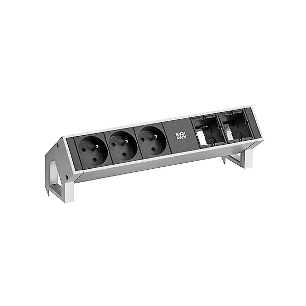 Bachmann DESK2 3xUTE 35° 2xCM Strom 0,2m GST18 Inox lackiert 902.405