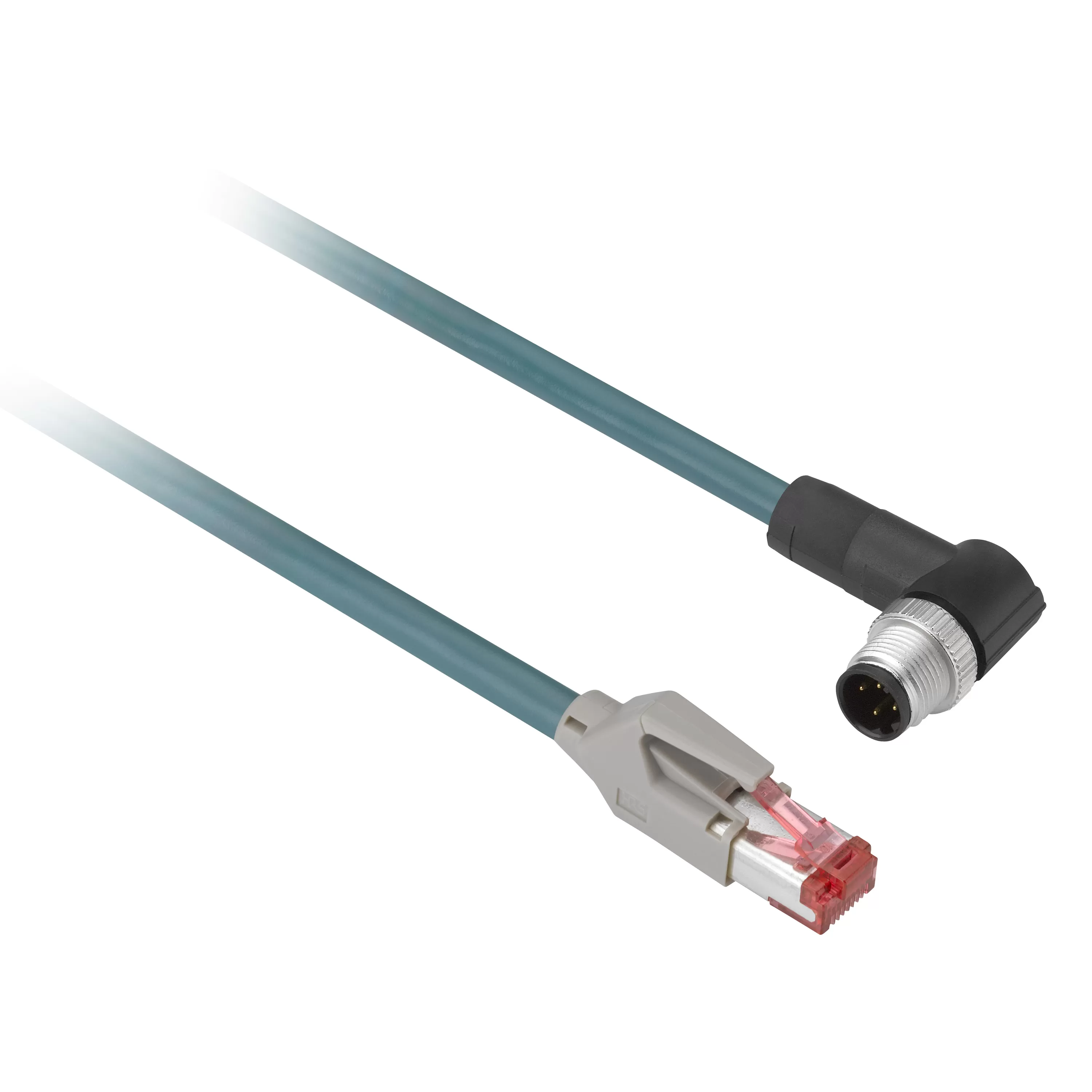 Schneider Electric XG RFID Steckverbinder Ethernet M12/RJ45 gerade/abgewinkelt - geschirmt - 3 m XGSZ22E4503
