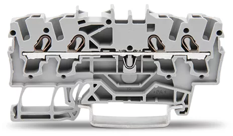 WAGO 4-Leiter-Durchgangsklemme;2,5 mm²;für Anwendungen Ex e II geeignet;grau 2002-1401