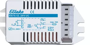 Eltako Stromstoßschalter für Leuchteneinbau 12..24V UC, 1 Schließer nicht pot.frei 10A/250VAC 60100055