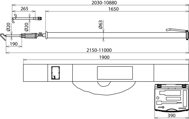 Dehn Spannungsprüferset PHE III 20kV 50Hz Kat.  L  f. Freileitungen 767725