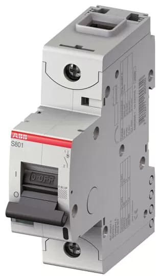 ABB S801N-B63 Hochleist.-Sicherungsautomat, 63A,B,400VAC=Icu 36kA,690VAC=Icu 4,5kA, 2CCS891001R0635