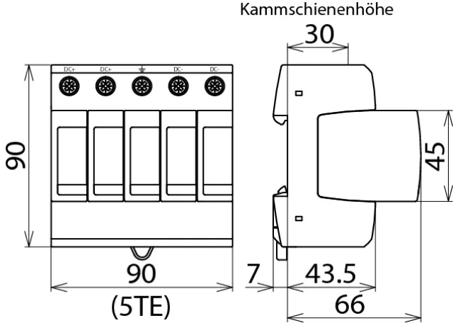 Dehn Überspannungsableiter Typ 2 DEHNguard M Mehrpolig für PV-Anlagen bis 1000V DC 952514