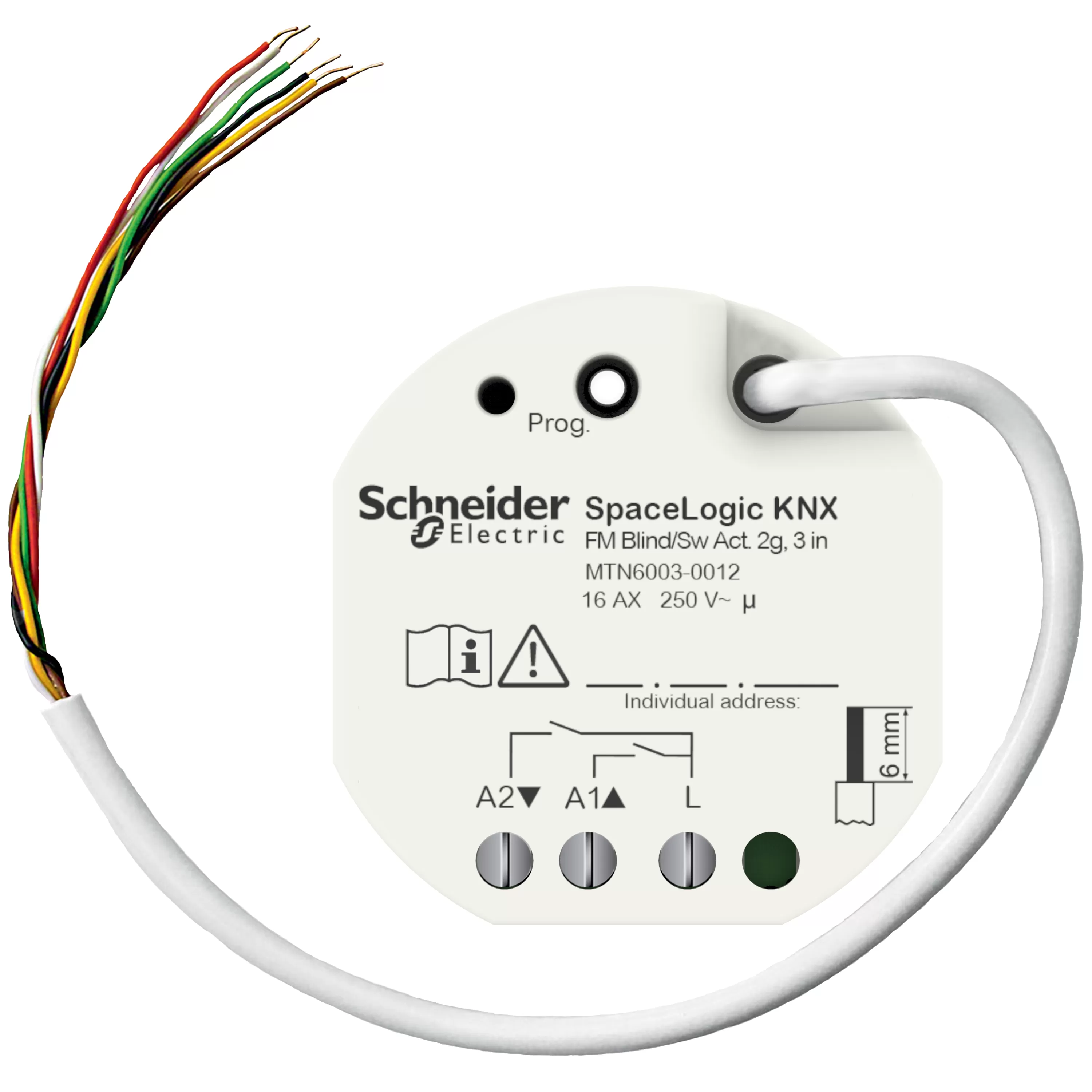 Schneider Electric SpaceLogic KNX Jalousie-/Schaltaktor 2fach UP mit 3 Binäreingängen MTN6003-0012