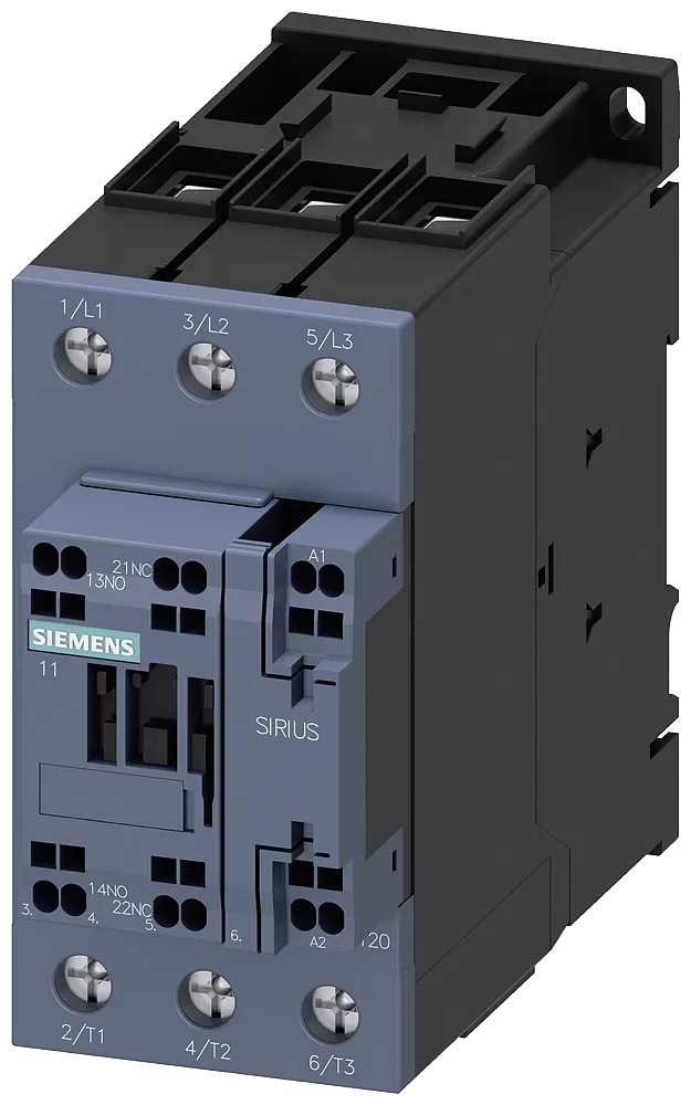 Siemens Schütz,AC-3e,80A/37kW/400V,3-polig,AC48V/50Hz,1S+1Ö,Schraubanschluss/Federzug... 3RT20383AH00