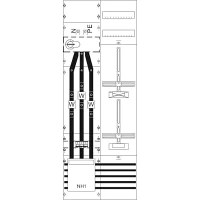 Striebel & John KA4231 Mess- und Wandlerfeld H5/B2 vorverdrahtet mit Zählerkreuz KA4231