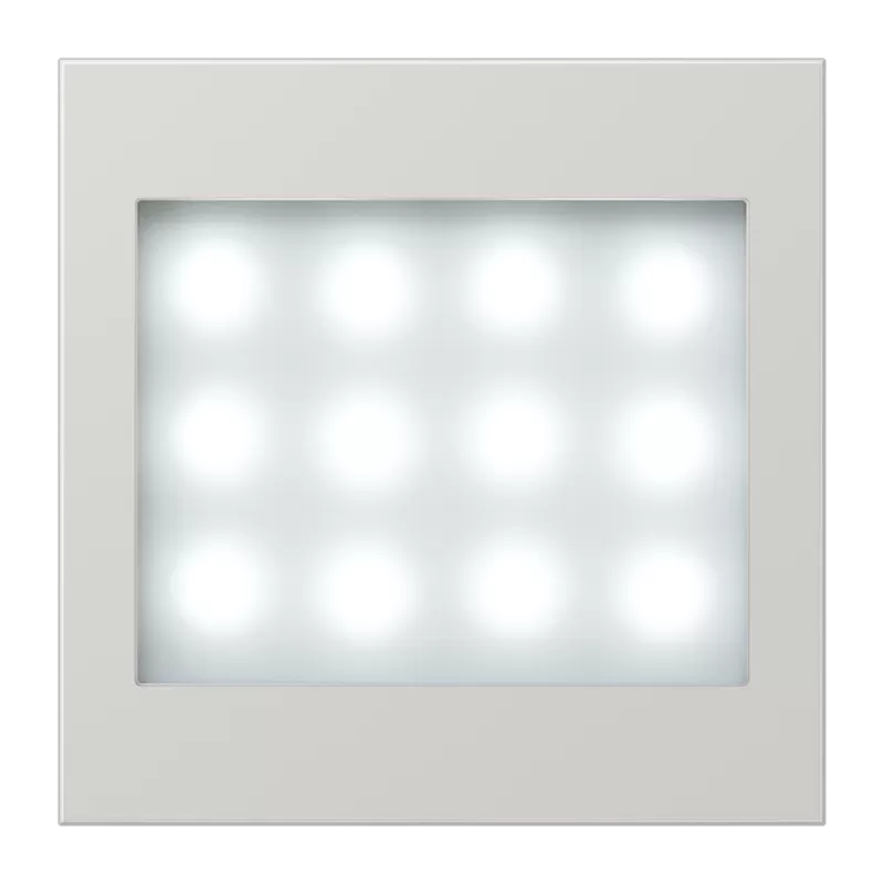 Jung LED-Leselicht, Serie LS, lichtgrau (lackiertes Aluminium) LS539LGLEDLW-12