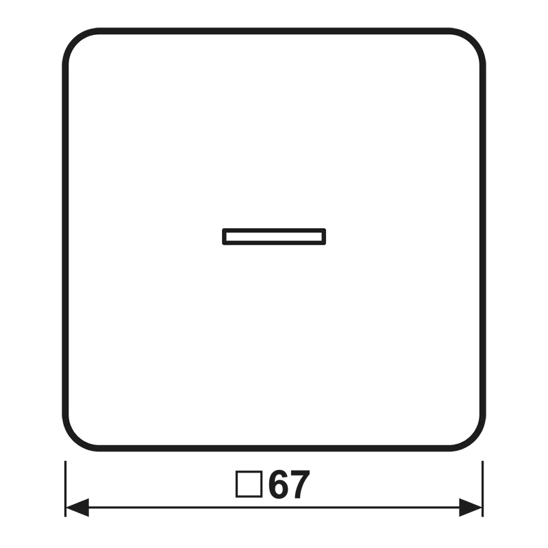 Jung Wippe mit Lichtleiter für KNX Taster 1fach, Duroplast, Serie CD, lichtgrau CD101KO5LG