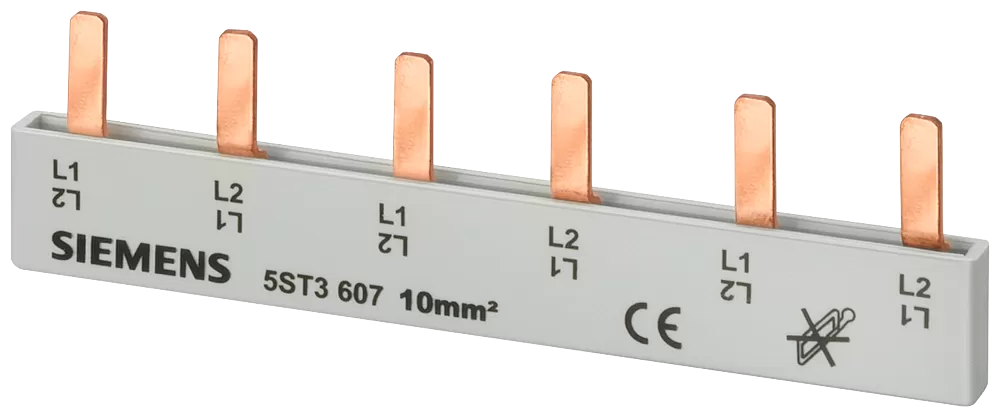 Siemens Stiftsammelschiene berührungssicher, 16mm2 2-phasig, 1016mm lang schneidbar 5ST3705