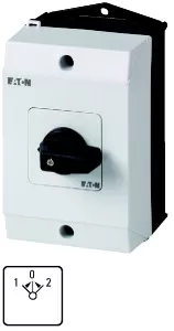 Eaton Wendeschalter, T0, 20 A, Aufbau, 3 Baueinheit(en), Kontakte: 5, 45 °, tastend, mit 0-Stellung, mit 2-seitigem Rückzug nach 0, 1>0