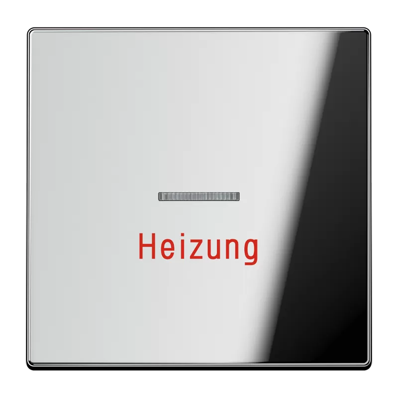 Jung Wippe 1fach mit Lichtleiter, Heizung, Metall verchromt, Serie LS, glanzchrom GCR2990H