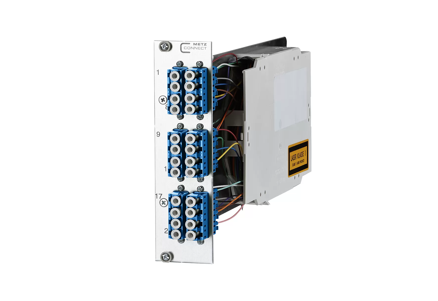 Metz Connect OpDAT CM 6xLC-Q (Keramik, blau) Pigtails OS2 eingelegt und abgesetzt 1528S971061E