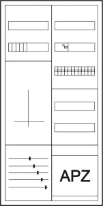 Eaton Zähler-Komplettschrank für 3-Punktbefestigung, Bestückungsvariante A 191008