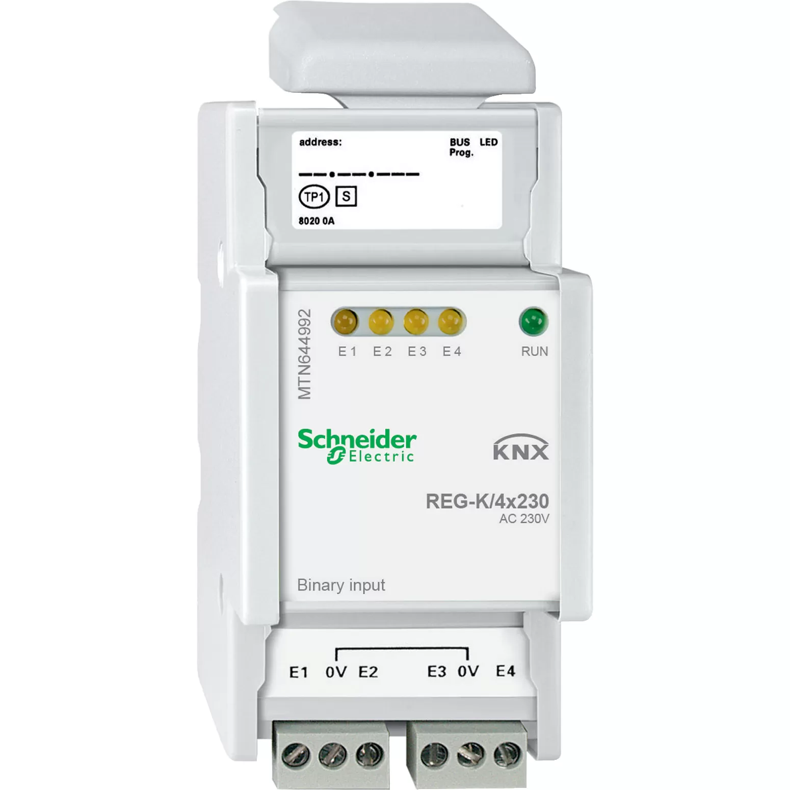 Schneider Electric Binäreingang REG-K/4x230, lichtgrau MTN644992