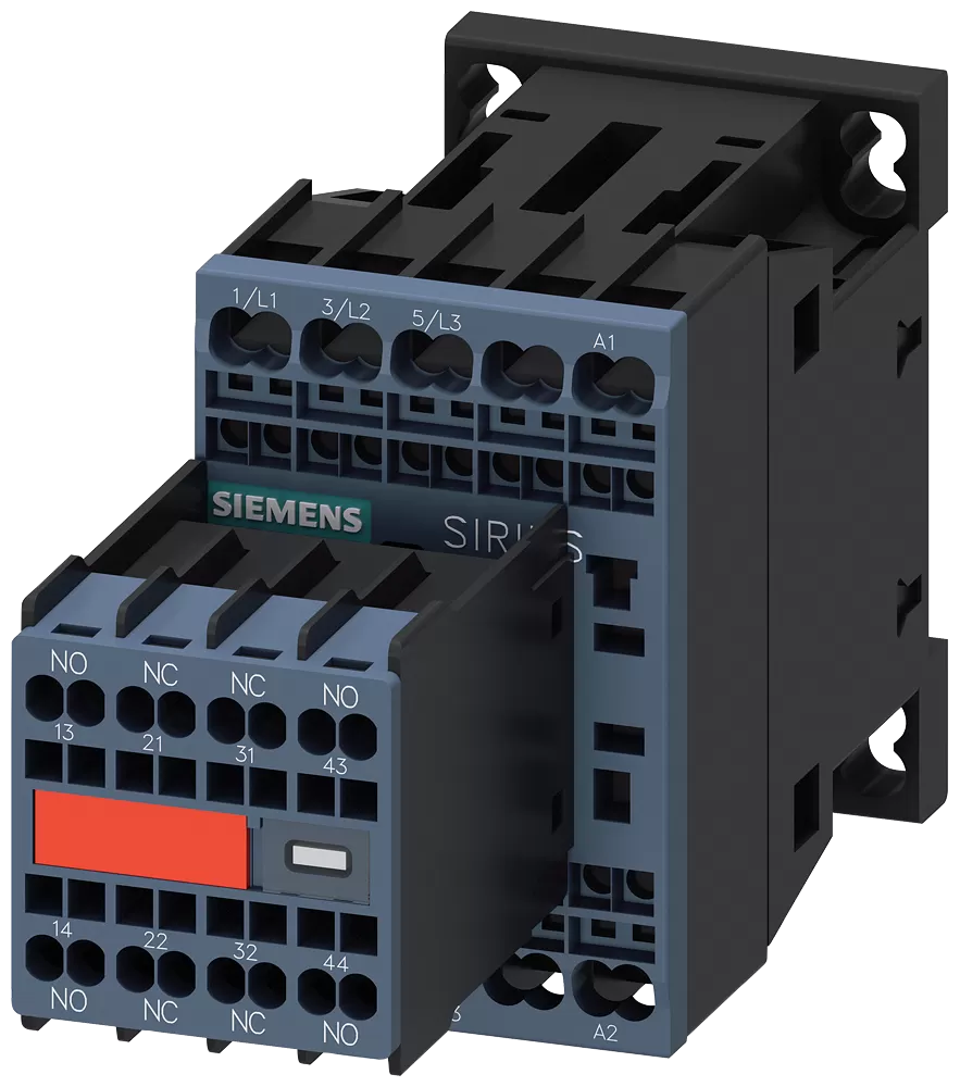 Siemens Schütz, AC-3e, 12 A/5,5 kW/400V, 3-polig, DC 24V, 2S+2Ö, Federzuganschluss 3RT20172BB443MA0