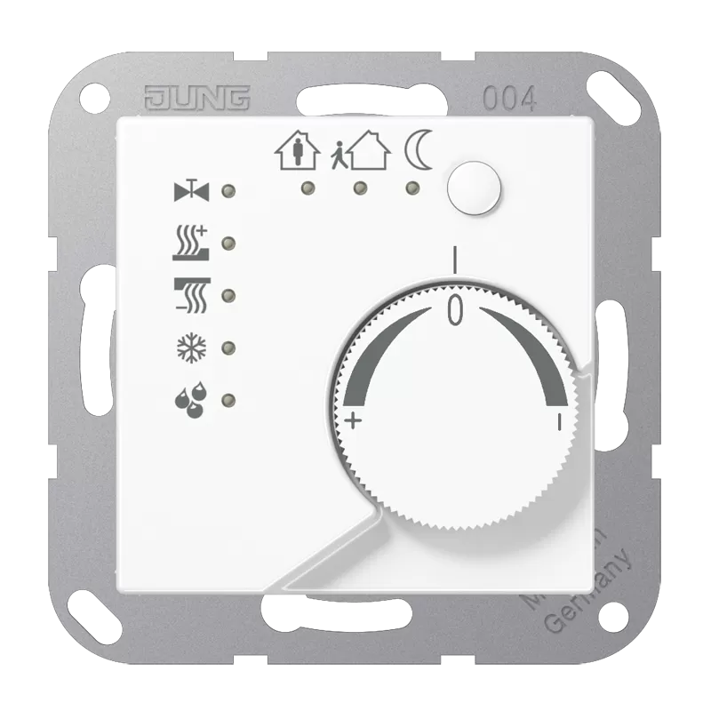 Jung KNX Stetigregler mit integrierter Tasterschnittstelle 4fach, Thermoplast, Serie AS/A, alpinweiß A2178TSWW