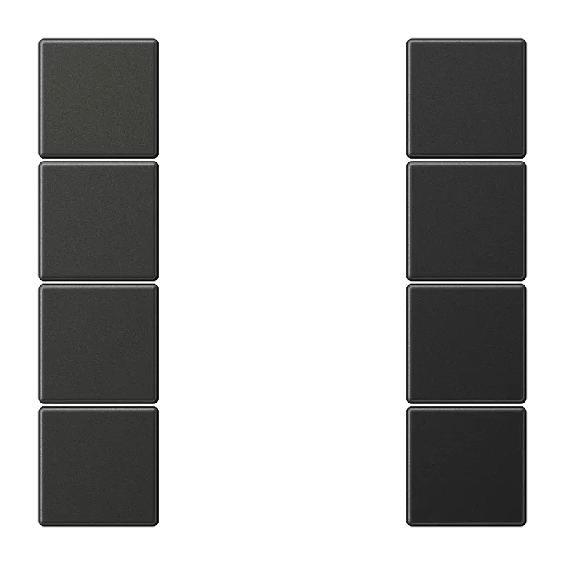Jung Tastensatz 4fach, F50, Serie LS, anthrazit (lackiertes Aluminium) AL2504TSAAN