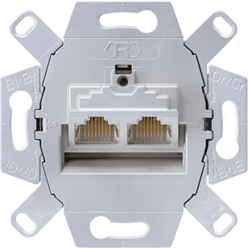 Jung Datendose Cat. 6 / Cat. 6A iso für 2 Terminals (getrennt) UAE8-8UPOK6
