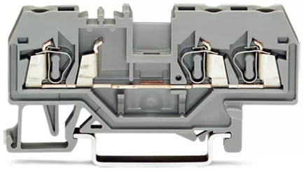 WAGO 3-Leiter-Durchgangsklemme;2,5 mm²;mittige Beschriftung;grau 280-681
