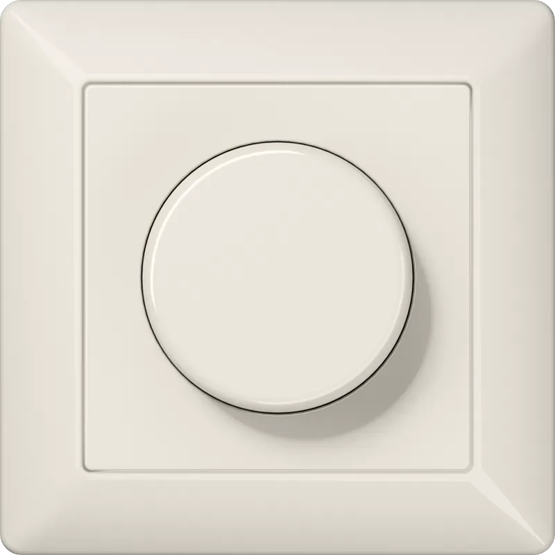 Jung Drehdimmer LED mit Dreh-Ausschalter, mit Rahmen, Serie AS, weiß AS5544.03V