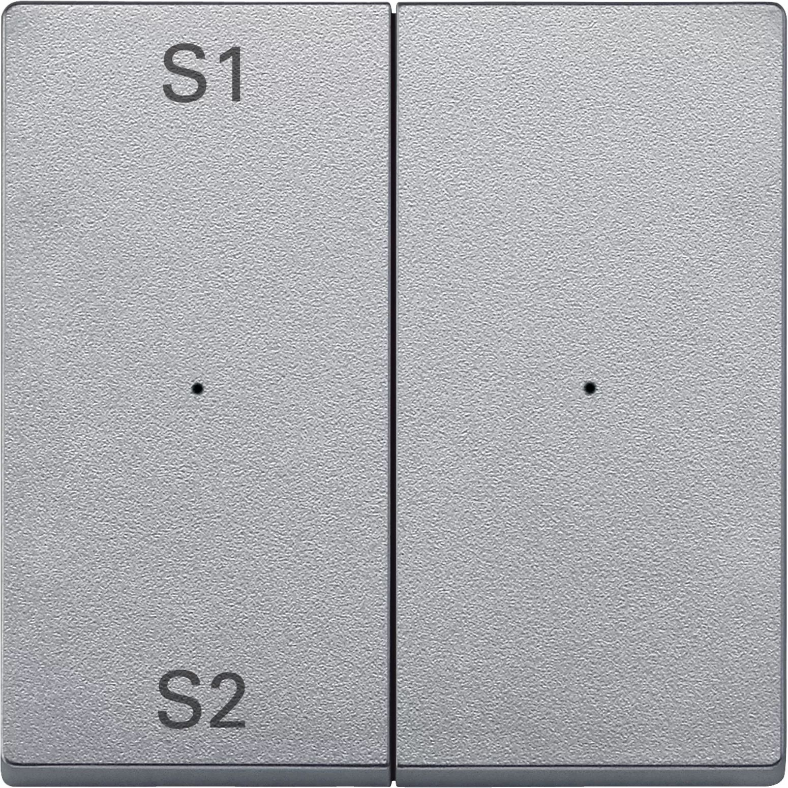 Merten Wippen für Taster-Modul 2fach (Szene1/2, blank), aluminium, System M MEG5226-0460