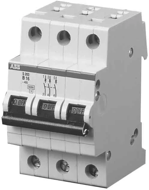 ABB S203-B32 Sicherungsautomat B-Char., 6 kA, 32A, 3P