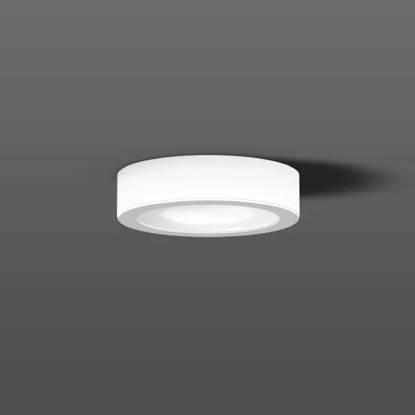 RZB Toledo Flat Round, 18 W, 1650 lm, 830, weiß, DALI Anbau-Downlights, D 257 H 63, 110° 901497.002.76