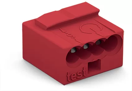 WAGO MICRO-Verbindungsdosenklemme;für eindrähtige Leiter;Ø max. 0,8 mm;rot 243-804