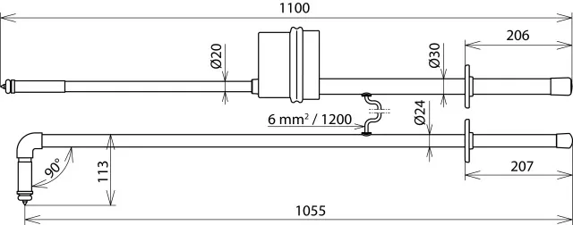 Dehn Gleichspannungsprüfer PHE/G II m. Pluspol a. Prüfspitze Un 750V 767639