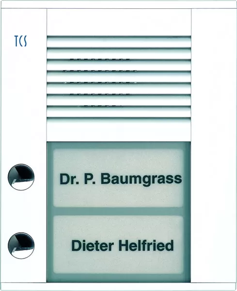 TCS Audio Außenstation Serie PDS 2 Klingeltasten (linksbündig), AP weiß PDS02-WS/04