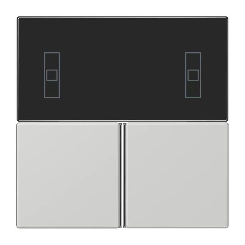 Jung Tastensatz 3fach, F40 Raumcontroller, Serie LS, lichtgrau LS4093TSALG