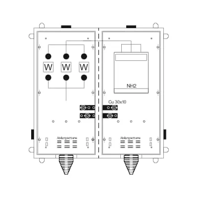 Striebel & John KS4034 Wandlerschrank TwinLine, Aufputz KS4034
