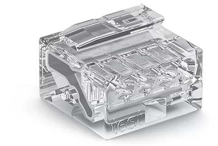 WAGO Verbindungsklemme zum Stecken;für eindrähtige Leiter;Ø max. 0,5 mm;transparent 243-144